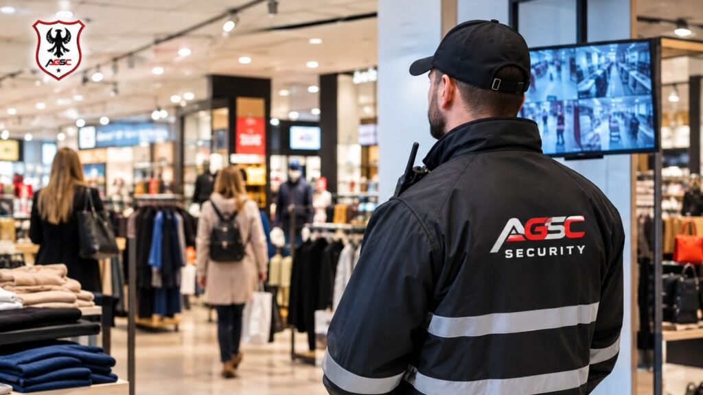 Security Guard in Modern Retail Store